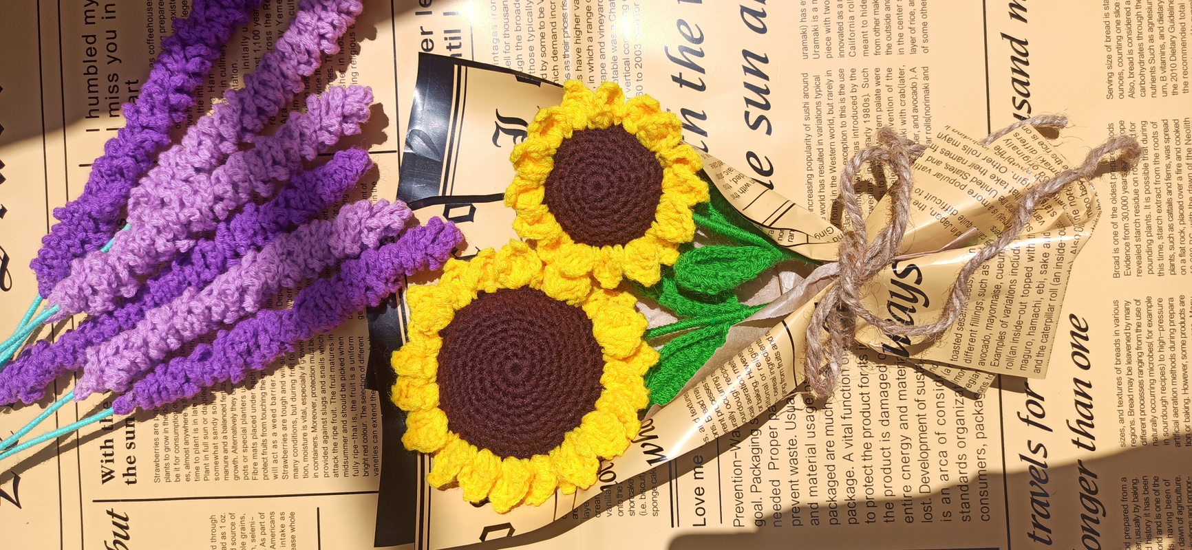Handmade Crochet Sunflower With Mini Sunflower