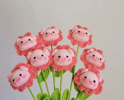 Handmade Crochet Animal Flower Bouquet